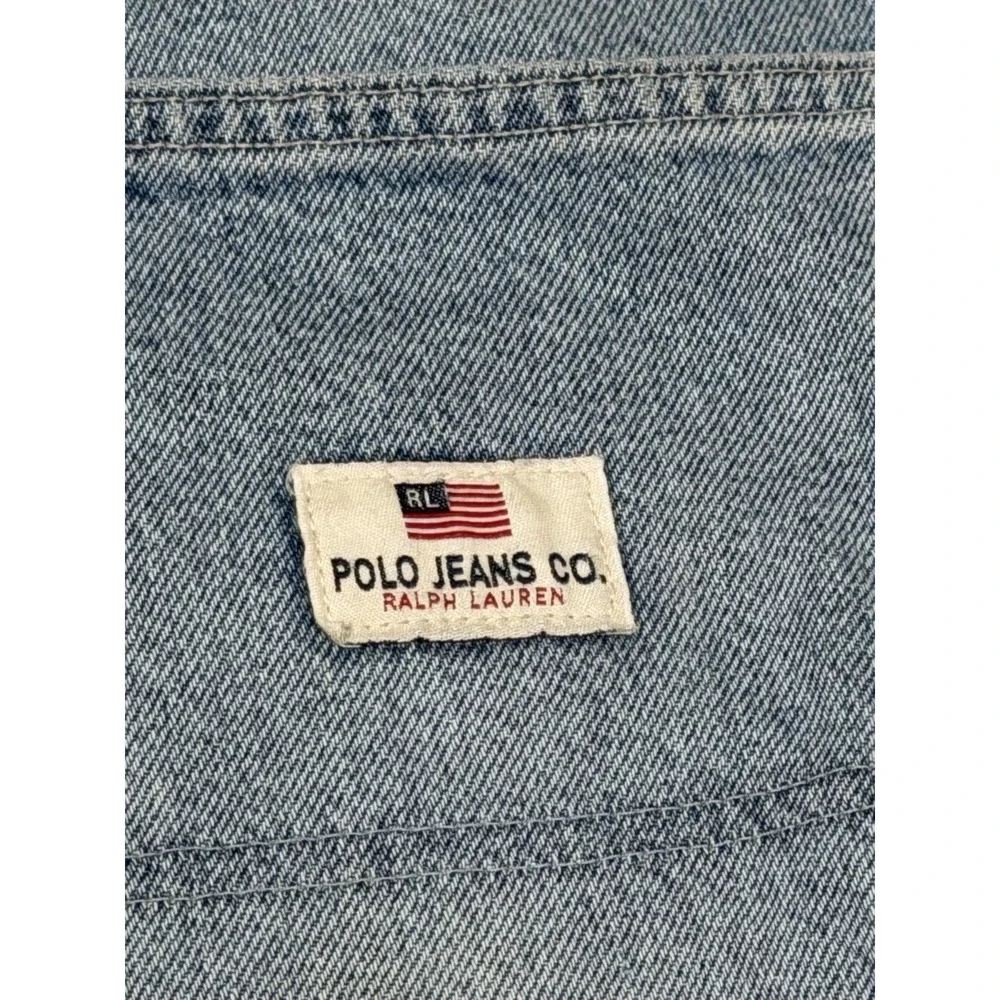 Polo Jeans Co Ralph Lauren Shorts Mens 36 Blue Denim Carpenter Cargo Workwear